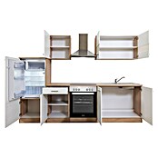 Respekta Küchenzeile KB270ESWC (Breite: 270 cm, Mit Elektrogeräten, Weiß)