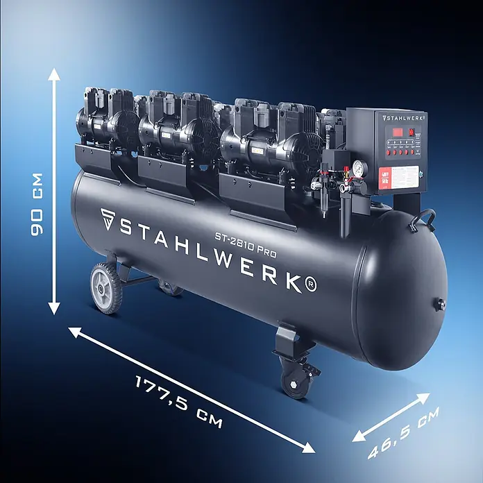 STAHLWERK Kompressor ST-2810 Pro - Max. Druck: 10 bar, 280 l