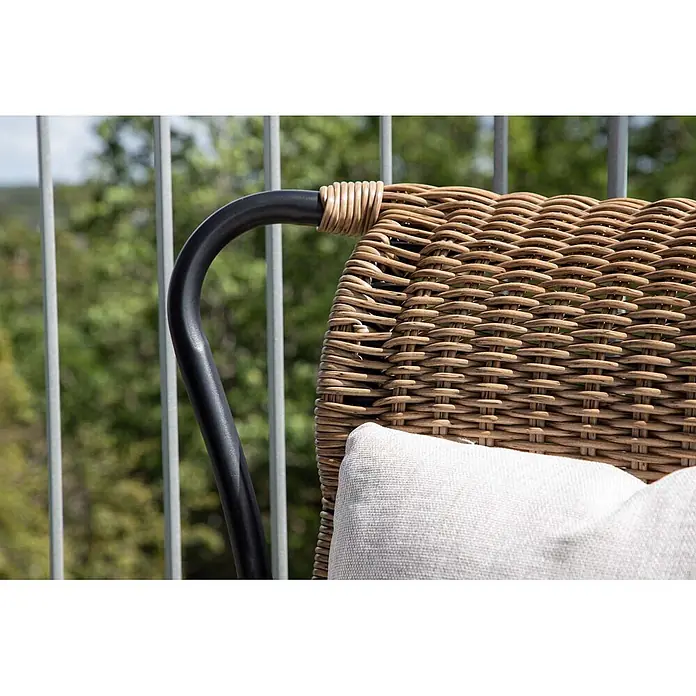 Ebuy24 Gartensessel Loreto - 1 Stk., Stahl, Schwarz, B x T x H: 86 x 88 x 99 cm