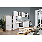 Respekta Küchenzeile KB300ESWC (Breite: 300 cm, Mit Elektrogeräten, Weiß)
