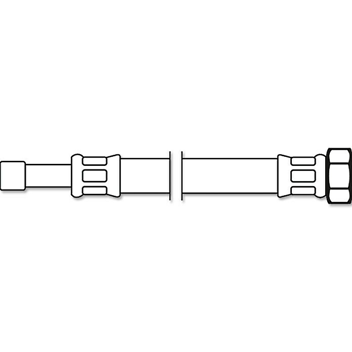 Flexo Verlängerungsschlauch⅜″, Länge: 30 cm, Rohrstutzen 10 mm Front View