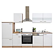 Respekta Küchenzeile KB280ESWC (Breite: 280 cm, Mit Elektrogeräten, Weiß)