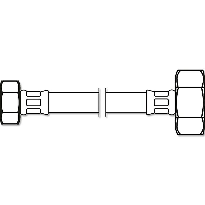 Flexo Anschlussschlauch (½″/¾″, Länge: 50 cm)
