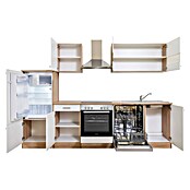 Respekta Küchenzeile KB280ESWC (Breite: 280 cm, Mit Elektrogeräten, Weiß)