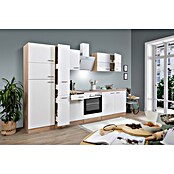 Respekta Küchenzeile KB300ESWCGKE (Breite: 300 cm, Mit Elektrogeräten, Weiß)