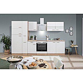 Respekta Küchenzeile Merle Typ 2 (Breite: 300 cm, Weiß, Mit Elektrogeräten, Volumen Backofen: 72 l)