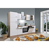 Respekta Küchenzeile KB280ESWCGKE (Breite: 280 cm, Mit Elektrogeräten, Weiß)