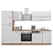 Respekta Küchenzeile KB280ESWCGKE (Breite: 280 cm, Mit Elektrogeräten, Weiß)