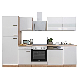 Respekta Küchenzeile Merle Typ 2 (Breite: 280 cm, Weiß, Mit Elektrogeräten, Volumen Backofen: 72 l)