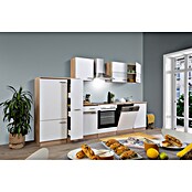 Respekta Küchenzeile KB310ESWC (Breite: 310 cm, Mit Elektrogeräten, Weiß)