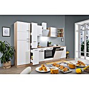 Respekta Küchenzeile KB310ESWCGKE (Breite: 310 cm, Mit Elektrogeräten, Weiß)