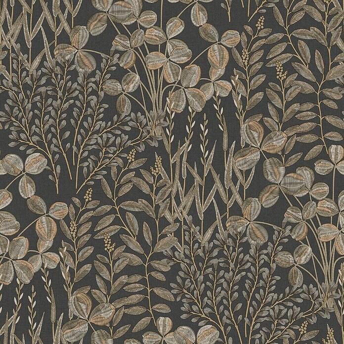 Dutch Wallcoverings Vliesbehang (Inia zwart, 10 m x 53 cm) | BAUHAUS