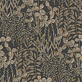 Dutch Wallcoverings Vliesbehang (Inia zwart, 10 m x 53 cm)