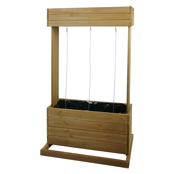 Proregal Kräuterhochbeet mit Rankgitter - L x B x H: 50 x 85 x 145 cm, Material: Holz