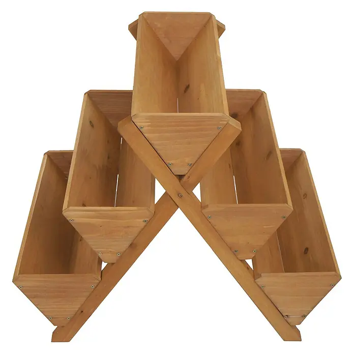 Proregal Kräuterhochbeet mit 5 Kästen - L x B x H: 70 x 56 x 56 cm, Material: Holz