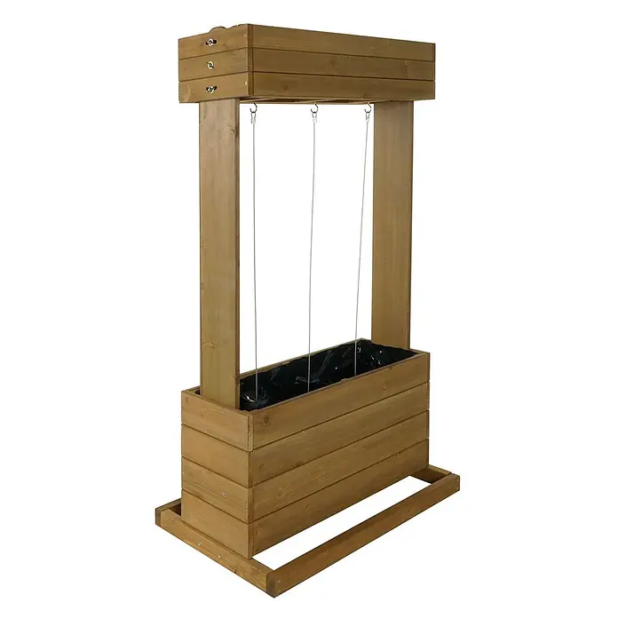 Proregal Kräuterhochbeet mit Rankgitter - L x B x H: 50 x 85 x 145 cm, Material: Holz