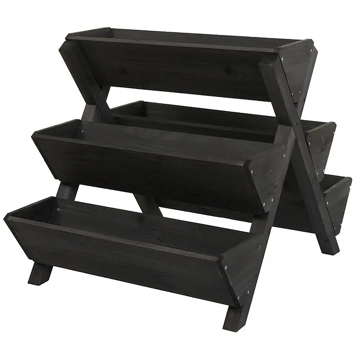 Proregal Kräuterhochbeet mit 5 Kästen - L x B x H: 70 x 56 x 56 cm, Material: Holz