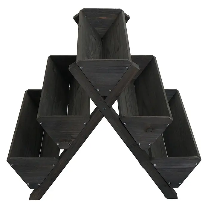 Proregal Kräuterhochbeet mit 5 Kästen - L x B x H: 70 x 56 x 56 cm, Material: Holz