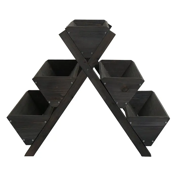 Proregal Kräuterhochbeet mit 5 Kästen - L x B x H: 70 x 56 x 56 cm, Material: Holz