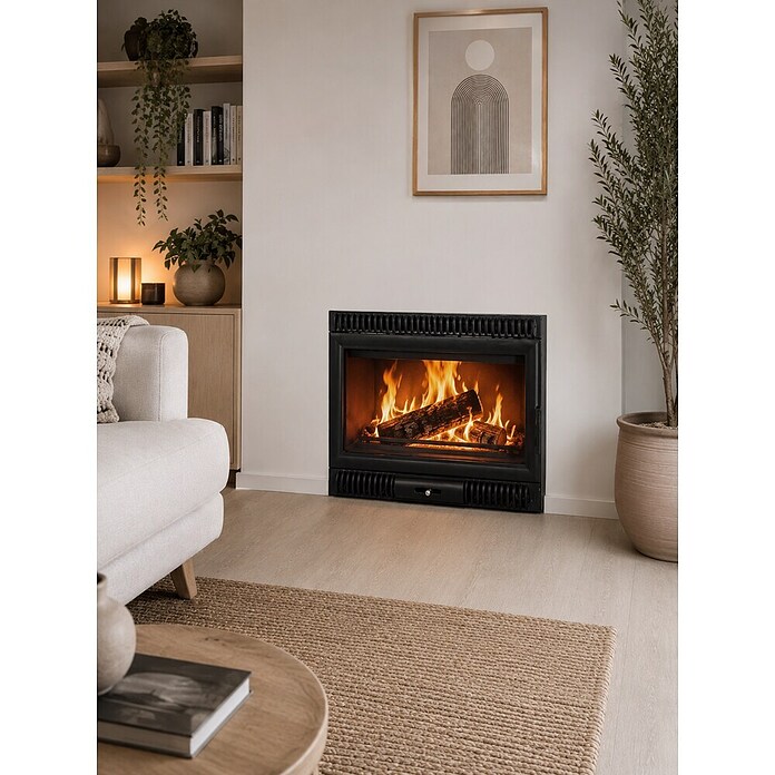 Insert de leña Koni (L x An x Al: 48 x 79 x 58 cm, 11,6 kW, 295 m³, Negro) | BAUHAUS