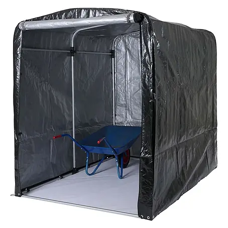 Gerätehaus | HxBxT 201x157x201cm | Gartenschuppen Geräteschuppen Gartenhaus | Anthrazit | Alu UV-Schutz wasserfest