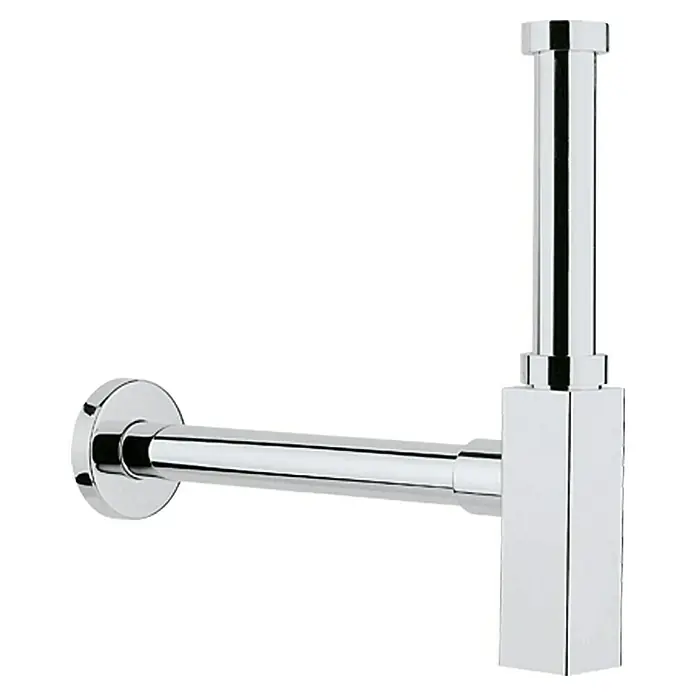Bäderwelt Waschtisch-Siphon Milos - 1 ¼″, Durchmesser: 32 mm, Verchromt - Dieser Chrom-Siphon ist ein elegantes und funktionales Detail für jedes moderne Badezimmer. Er vereint Ästhetik und praktische Sanitärtechnik.