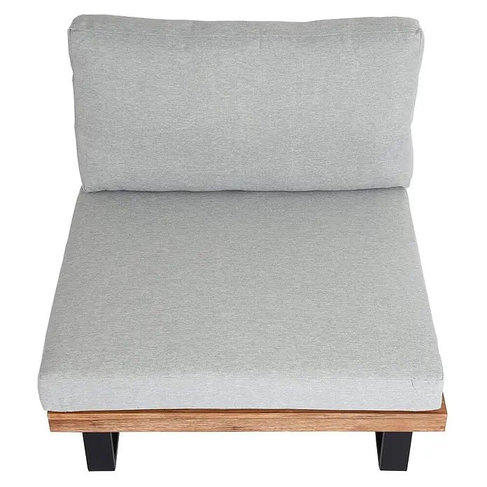 Proregal Garten-Loungesessel Polster Hellgrau - 1 Stk., Akazienholz, Hellgrau, B x T x H: 82 x 82 x 75 cm