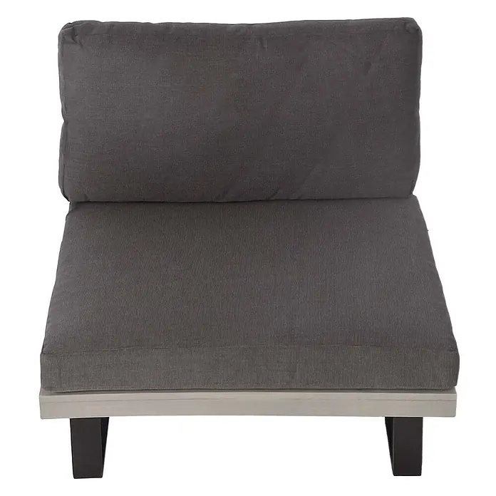Proregal Garten-Loungesessel Polster Dunkelgrau - 1 Stk., Akazienholz, Dunkelgrau, B x T x H: 82 x 82 x 75 cm
