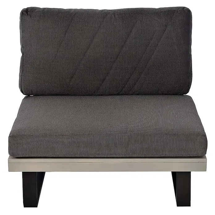 Proregal Garten-Loungesessel Polster Dunkelgrau - 1 Stk., Akazienholz, Dunkelgrau, B x T x H: 82 x 82 x 75 cm