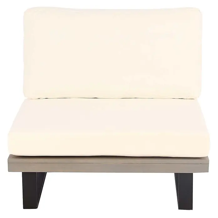Proregal Garten-Loungesessel 2er Set Polster Cremeweiß - 2 Stk., Akazienholz, Cremeweiß, B x T x H: 82 x 82 x 75 cm