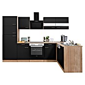Respekta Winkelküche KBL280ESSSC (172 x 280 cm, Schwarz)