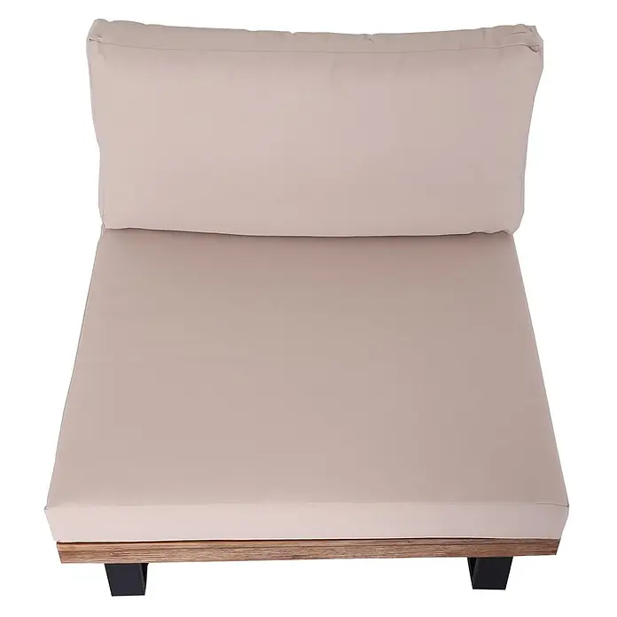 Proregal Garten-Loungesessel Polster Beige - 1 Stk., Akazienholz, Beige, B x T x H: 82 x 82 x 75 cm