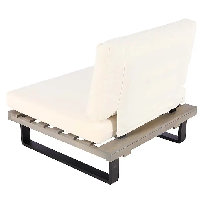 Proregal Garten-Loungesessel 2er Set Polster Cremeweiß - 2 Stk., Akazienholz, Cremeweiß, B x T x H: 82 x 82 x 75 cm