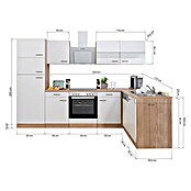 Respekta Winkelküche KBL280ESGSC (172 x 280 cm, Grau)
