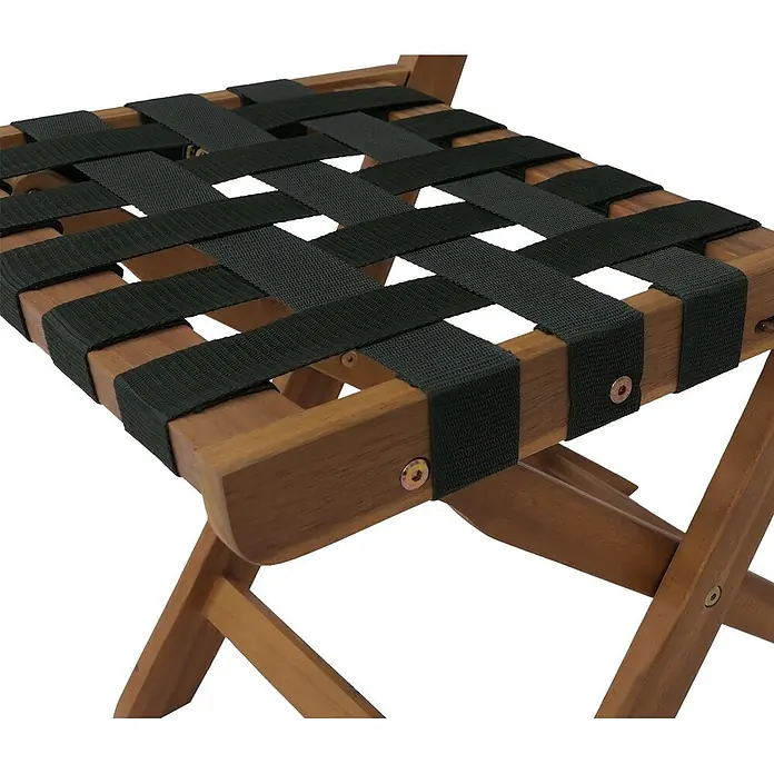 Proregal Balkonmöbel-Set 2 Stühle klappbar - 3 -tlg., Akazienholz, Klappbar, Grün