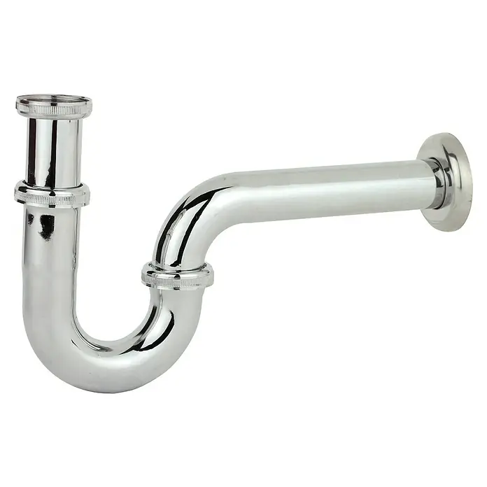 Viega Waschtisch-Siphon - 1 ¼″, Verchromt - Glänzender Siphon aus Chrom, ein wesentliches Element für Sanitärinstallationen, das Funktionalität und modernes Design vereint.
