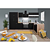 Respekta Winkelküche KBL310ESSSC (172 x 310 cm, Schwarz)
