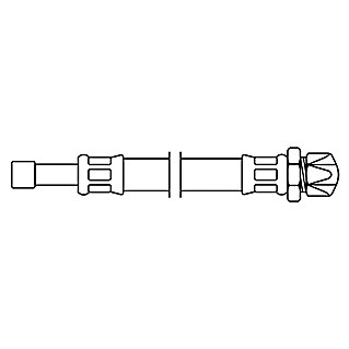 Flexo Anschlussschlauch (⅜″, Länge: 50 cm, Niederdruck)