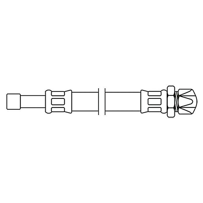 Flexo Anschlussschlauch⅜″, Länge: 50 cm, Niederdruck Front View