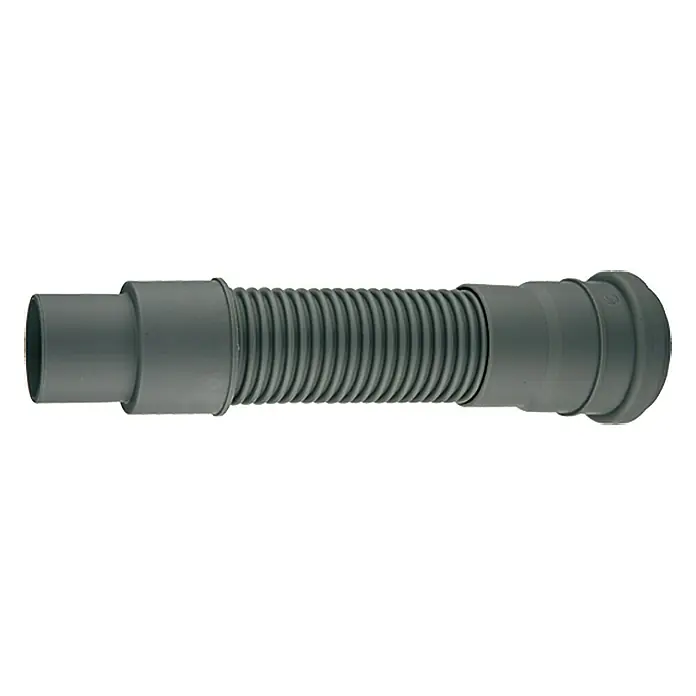HT-Flexschlauch - Länge: 25 cm, DN 50 - Graue, dehnbare Siphonrohrleitung für Sanitärinstallationen, ideal für Waschbecken und Spülen. Flexibel und robust.