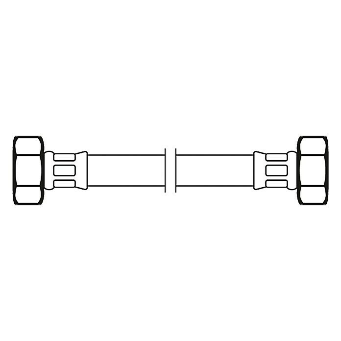 Flexo Anschlussschlauch (½″/½″, Länge: 100 cm)