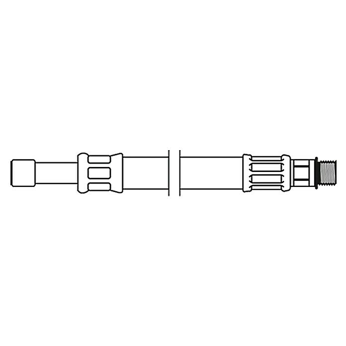 Flexo AnschlussschlauchRohrstutzen 10 mm, M10, Länge: 35 cm Front View