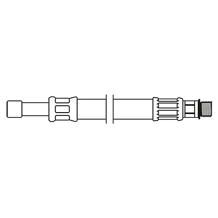 Flexo AnschlussschlauchRohrstutzen 8 mm, M10, Länge: 50 cm Front View