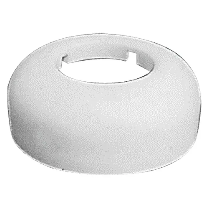 Admiral Rosette - Durchmesser Ablauf: 40 mm - Nahaufnahme einer weißen Rosette, einer dekorativen Abdeckung für Sanitärinstallationen, die ein sauberes und ästhetisches Finish bietet.