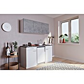 Respekta Singleküche Malia (Breite: 150 cm, Weiß/Grau, Mit Duo-Kochmulde) | BAUHAUS
