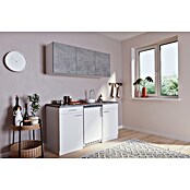 Respekta Singleküche Malia (Breite: 150 cm, Weiß/Grau, Mit Glaskeramikkochfeld) | BAUHAUS