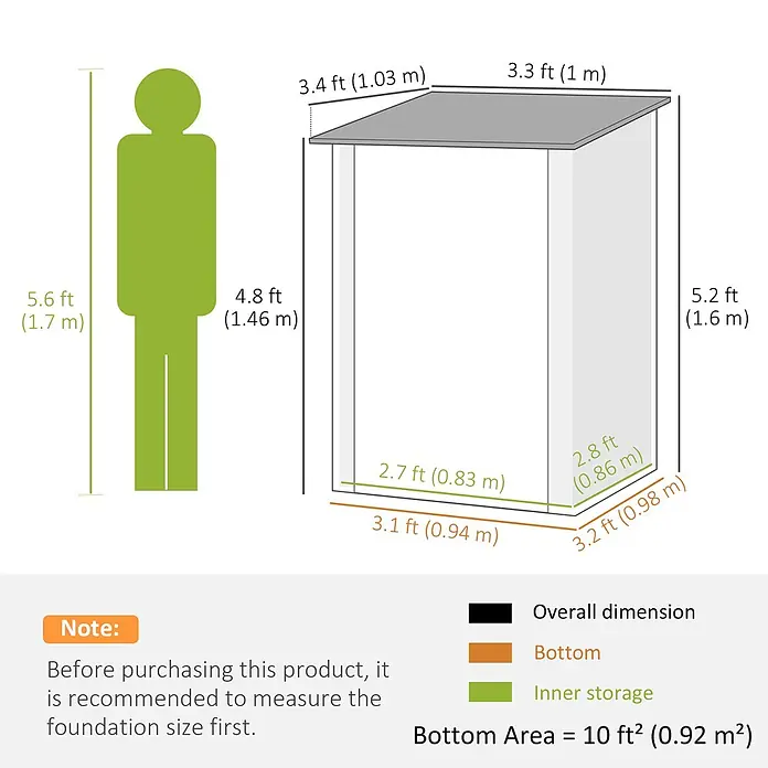 SONNENH Gerätehaus - Außenbreite inkl. Dachüberstand: 100 cm, Außentiefe inkl. Dachüberstand: 103 cm, Stahl, Grau