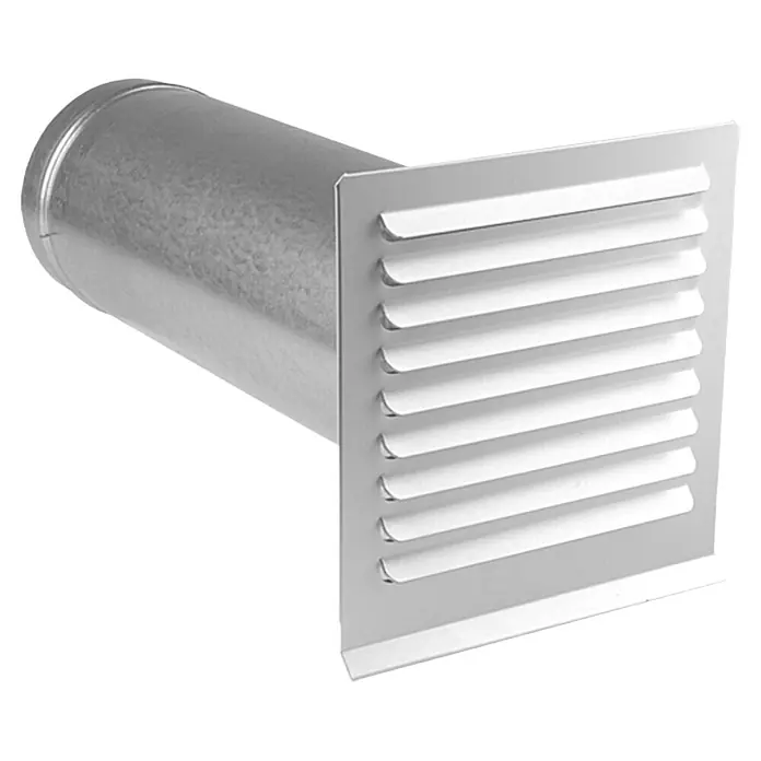 Air-Circle Teleskop-Mauerkasten - Durchmesser: 100 mm, Verstellbereich: 31 cm - 45 cm, Metall - Diagonale Ansicht