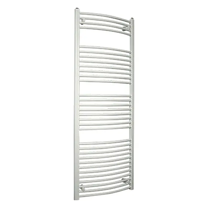 Admiral Radiador toallero Kairo - An x Al: 600 x 1.570 mm, Potencia calorífica a una temperatura de 75 °C (D: 50): 830 W - Un elegante toallero blanco con barras curvas, perfecto para cualquier baño moderno. Proporciona toallas cálidas y un ambiente confortable.