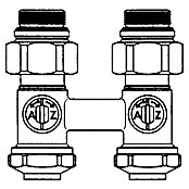 Heizkörper-Hahnblock (½″, Eck)